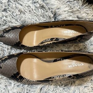 Coach Heels/Pumps - Snake Skin/Crocodile Color - Size 10 - Great Condition